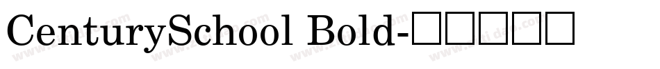 CenturySchool Bold字体转换
